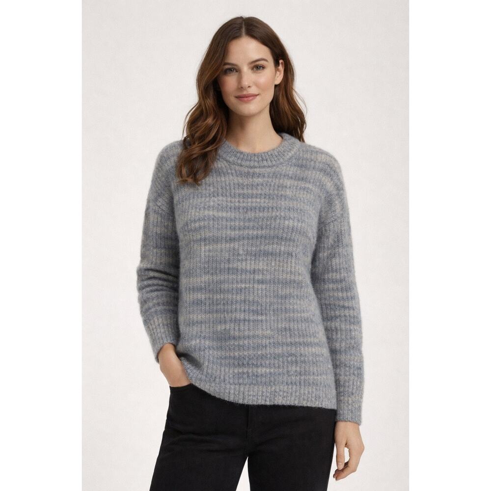 Everlane Alpaca Sweater Medium Gray Crewneck Knit Cozy Soft Minimalist